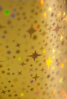 Фольга для дизайна ногтей Dona Jerdona Голография №46 золотая звездочки 1.5 м