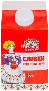 Сливки Вятская дымка 10% бзмж 450 мл