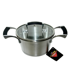 Кастрюля MC-1643 Mercury 1,4л нерж.ст. инд. с крыш. с 2ручк. 16см. хром-г(х6)