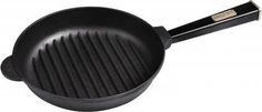 Сковорода-гриль О2850ГР1 BRIZOLL "Optima-Black" 280х50мм. ТМ чугун ручк.(х7)