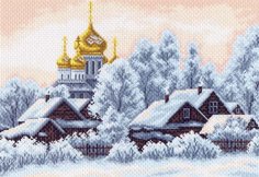 Матренин посад 37*49 см, Деревушка