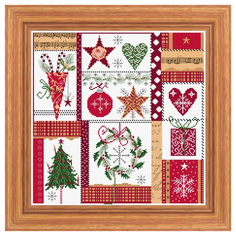 Набор для вышивания Acufactum Ute Menze 24098-02 Новый Год (сэмплер), 29x30см