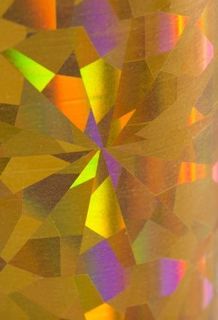 Фольга для дизайна ногтей Dona Jerdona Голография №48 золотая калейдоскоп крупный 1.5 м