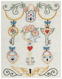 Набор для вышивания Anchor PE708 Keys, 20х15см
