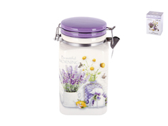 Банка д/сып.продуктов 1100мл с клипсой Лаванда ZFC414-39 "Коралл"