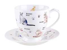 Пара чайная круглая 440мл п/у Cats NB201CS "Коралл"