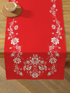 Дорожка на стол 50х140 см Орнамент красная sfer.tex 1007505