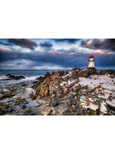 Постер DRABS A3 Пейзаж норвежских лофотенов зимой