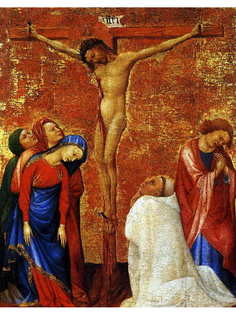 Постер DRABS A3 Жан Де Бомец. Распятие с донатором, между1389-1395