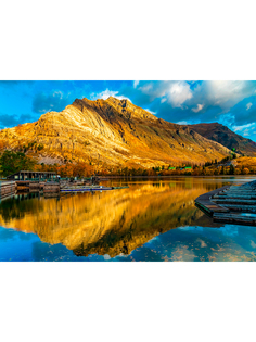 Постер DRABS A3 озеро и горы осенью