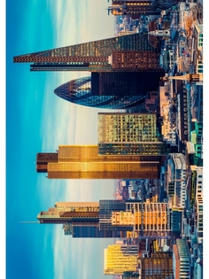 Постер DRABS А2 Банковский район в центре Лондона на закате, Англия