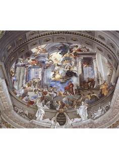 Постер DRABS A3 Андреа дель Поццо, Allegory of the Jesuits Missionary Work detail