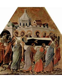 Постер DRABS A3 Дуччо ди Буонинсенья, Алтарь со сценами Успения Марии Погребение Марии