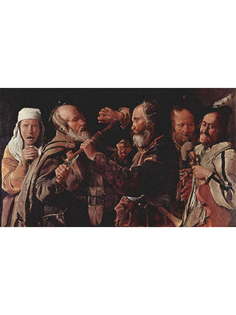 Постер DRABS A3 Ла Тур, Жорж де, Драка музыкантов