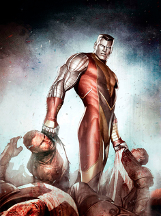 Постер DRABS А2 Мужик держит двоих