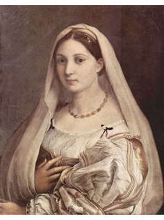 Постер DRABS A3 Рафаэль Санти, Женский портрет Дама под покрывалом