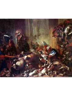 Постер DRABS A3 Джованни Бенедетто Кастильоне, Изгнание торгующих из храма