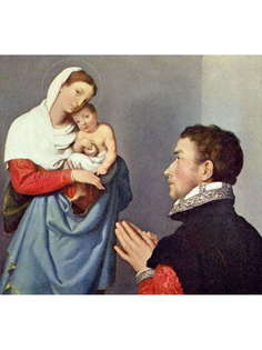 Постер DRABS A3 Джованни Батиста Морони, Дворянин, поклоняющийся мадонне Портрет донатора