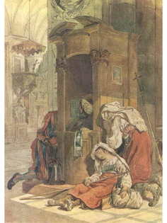 Постер DRABS A2 Брюллов Карл Павлович, Исповедь итальянки