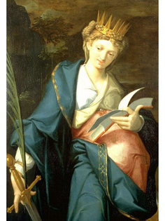 Постер DRABS A2 Бартоломеус Шпрангер, Св. Катерина фрагмент алтаря