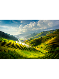 Постер DRABS A3 Рисовые поля в районе Му Кангчай, провинция Йенбай