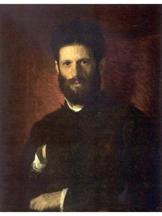 Постер DRABS A2 Крамской Иван Николаевич, Портрет скульптора М.М.Антокольского