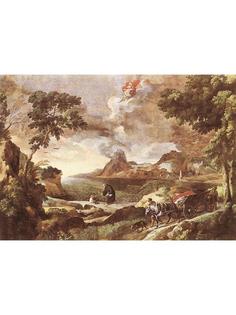 Постер DRABS A3 Гаспар Дюге, Landscape with St Augustine and the Mystery