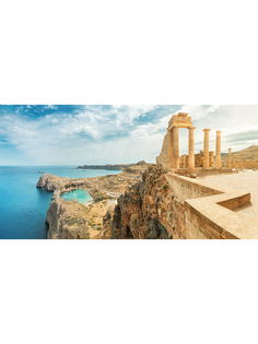 Постер DRABS A2 Известная достопримечательность - Акрополь Линдоса, Греция