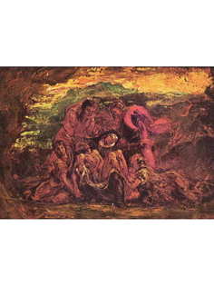 Постер DRABS A2 Делакруа, Эжен 1798 - 1863 , Пьета, эскиз