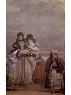 Постер DRABS A3 Джованни Доменико Тьеполо, Зимняя прогулка