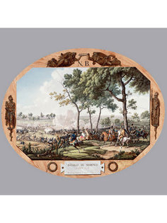 Постер DRABS A3 Свебах Жак-Франсуа-Жозеф. Картина на фарфоре Битва при Маренго