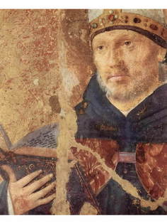 Постер DRABS A3 Антонелло да Мессина, Полиптих св. Григория, правая доска, св. Бенедикт.