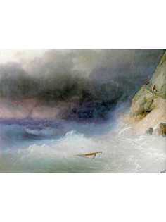 Постер DRABS A2 Айвазовский Иван Константинович, Буря у скалистых берегов 1