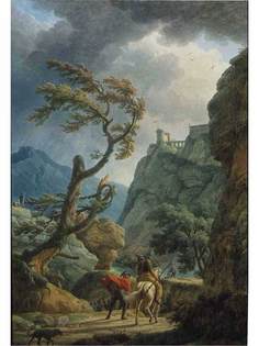Постер DRABS A3 Верне, Клод Жозеф, Soldiers in a Mountain Gorge, with a Storm