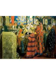 Постер DRABS A2 Рябушкин Андрей Петрович, Русские женщины 17 столетия в церкви
