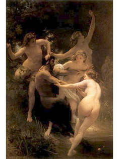Постер DRABS A3 Бугеро, Адольф Вильям, Nymphs and Saytr нимфы и Сатир