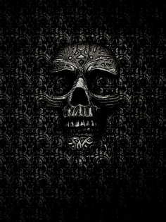 Постер DRABS А3 Black Skull череп