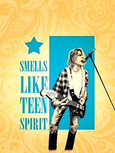 Постер DRABS А2 Smells like teen spirit оранж