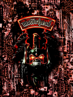 Постер DRABS А3 Motorhead черный череп на коричневом