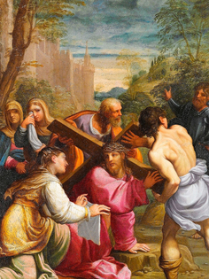 Постер DRABS A3 Guido Reni Christ bearing the Cross, oil on copper, 49.5 x 36.5