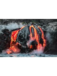 Постер DRABS A2 Вулканические извержения трещины вид из воды