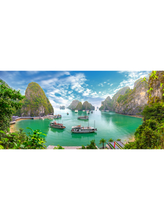 Постер DRABS A3 Вид на залив Халонг сверху на остров Бо Хон, Вьетнам