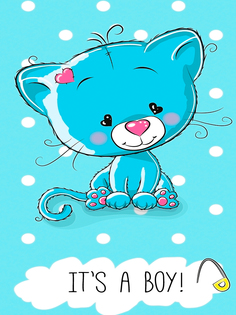 Постер DRABS A3 котенок Мальчик