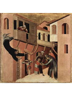 Постер DRABS A2 Симоне Мартини, Августин воскрешает упавшего с балкона ребенка