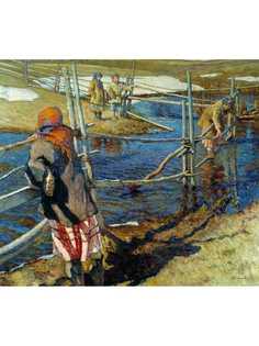 Постер DRABS A3 Богданов-Бельский Николай Петрович, Переправа