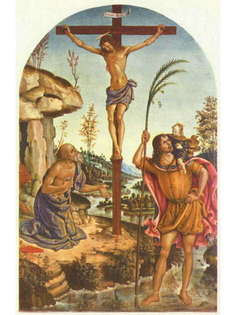 Постер DRABS A2 Пинтуриккио, Распятие со свв. Иеронимом и Христофором