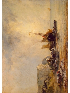 Постер DRABS A3 Ричард Паркс Бонингтон - Лодки у берега Нормандии