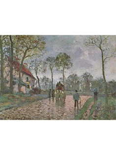 Постер DRABS A3 Писсарро, Камиль, Почтовая карета в Лувесьенне