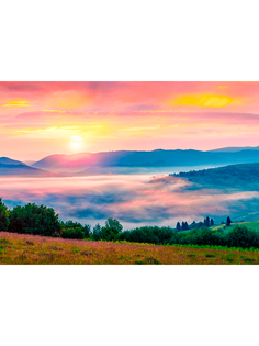 Постер DRABS A3 Восход в горах Карпатах