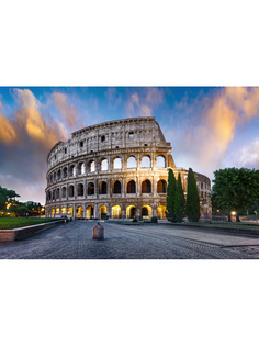 Постер DRABS A2 Колизей в Риме на закате с огнями, Италия